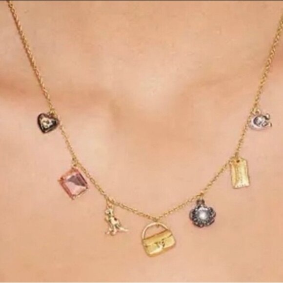 COACH Signature Tabby Charm Necklace - Picture 3 of 5